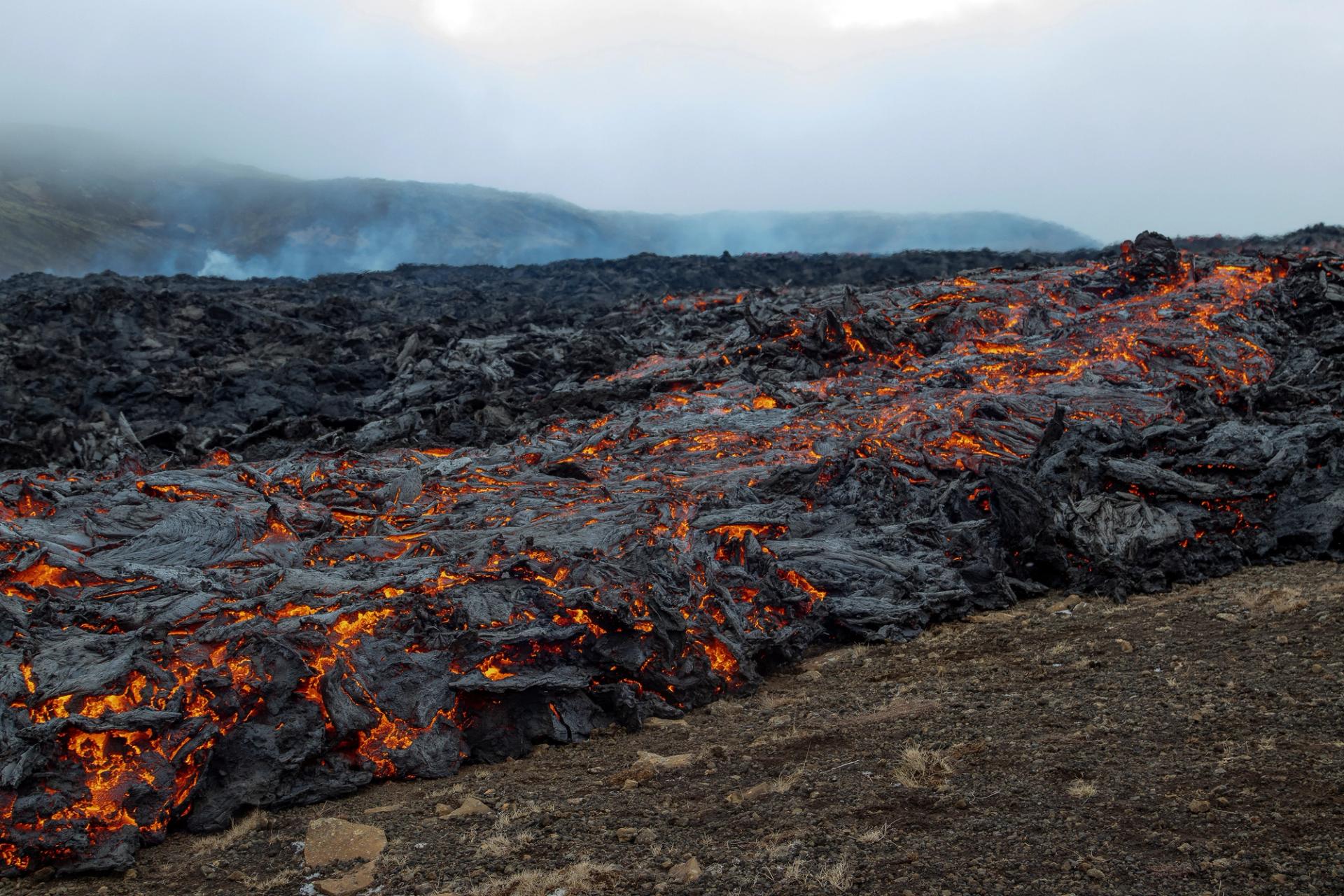 lava field of the Fagradalsfjall volano 