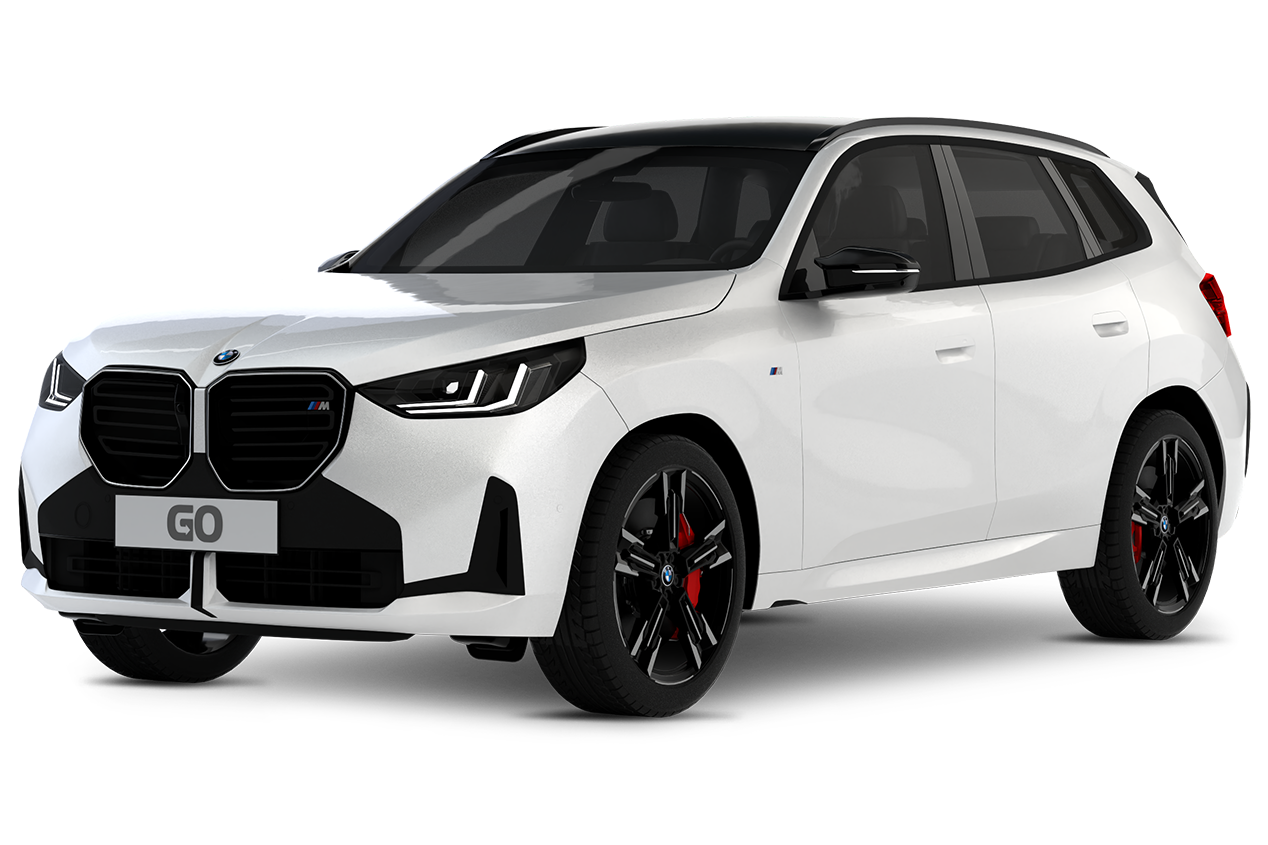 Hágæða hvítur BMW X3 bílaleigubíll