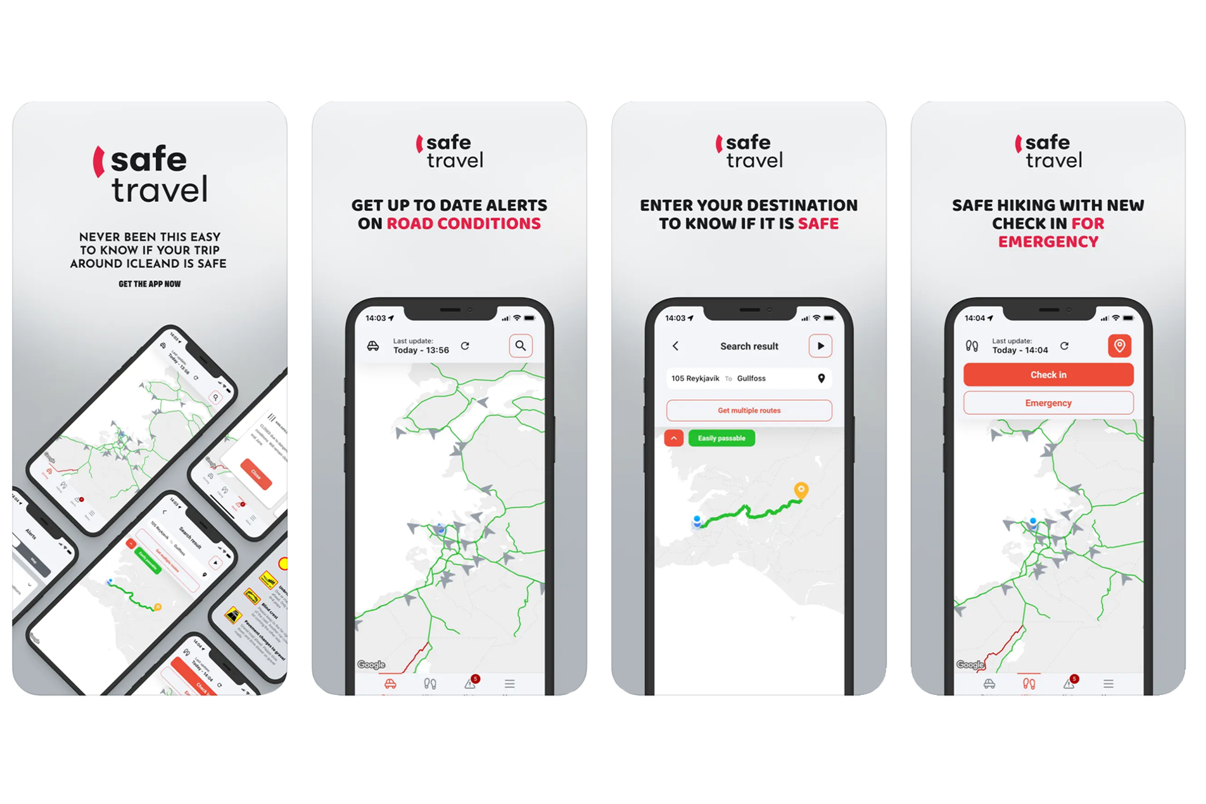 Weather and road conditions in Iceland in one app