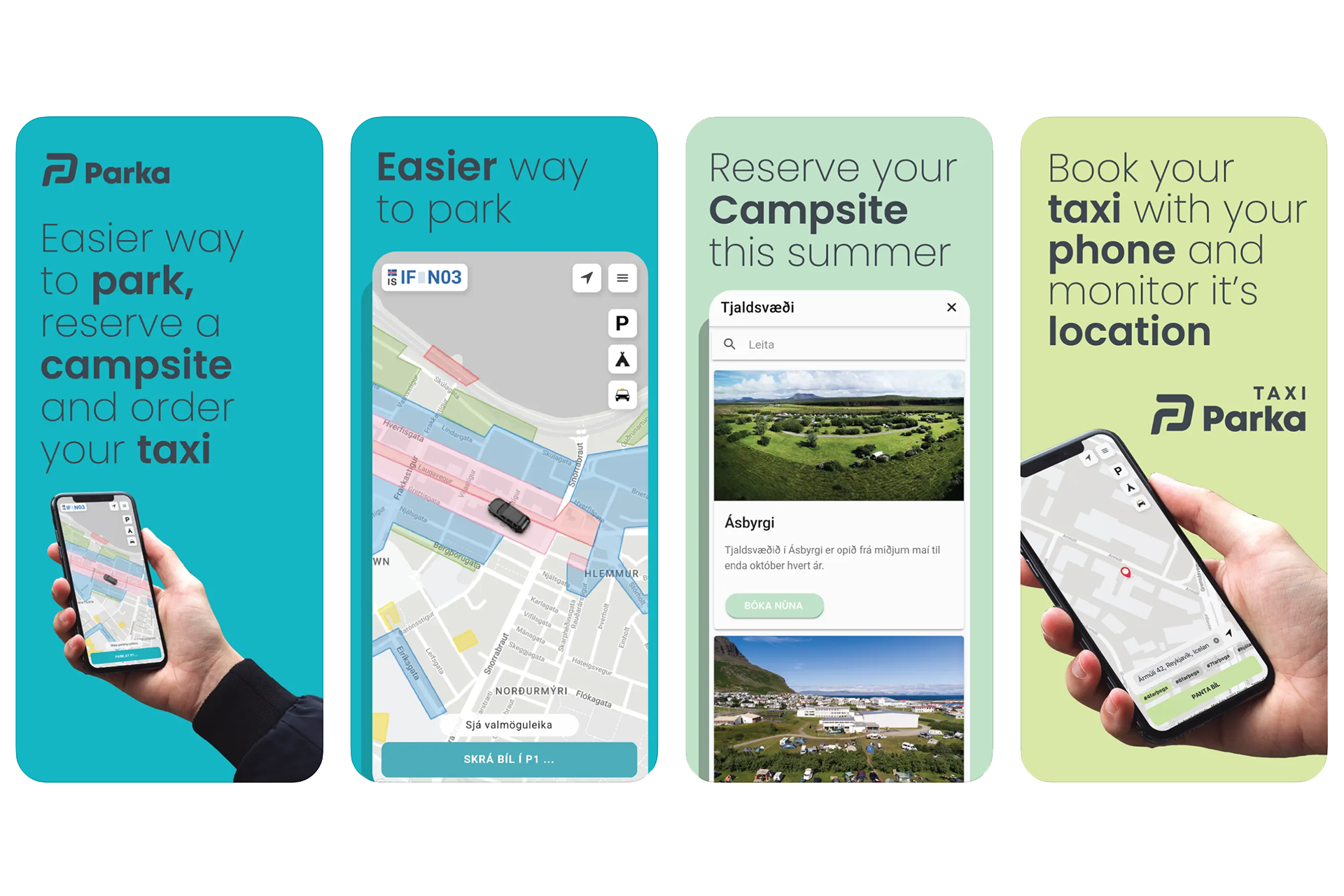 Parka app offers users a simple and fast way to pay for parking within the city of Reykjavík and in Icelandic national parks.