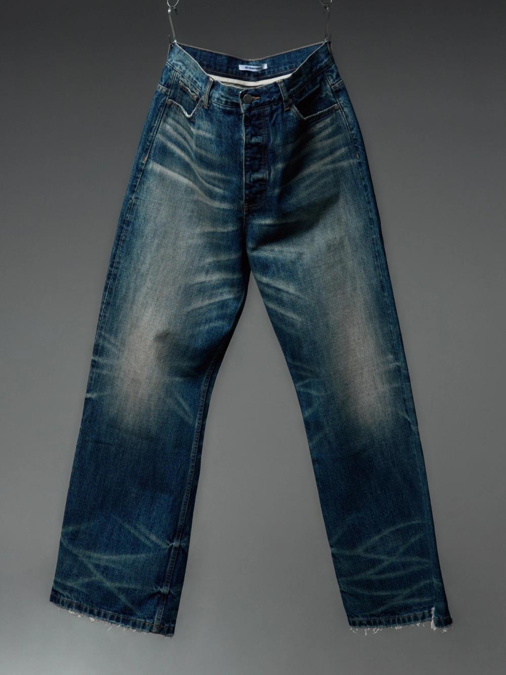 Washed wide-leg jeans