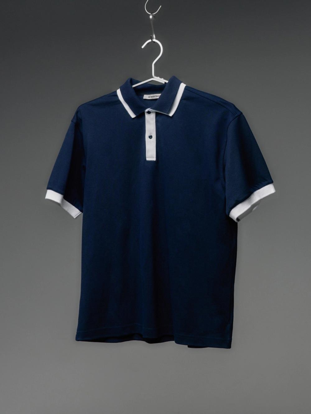 Navy piqué polo shirt