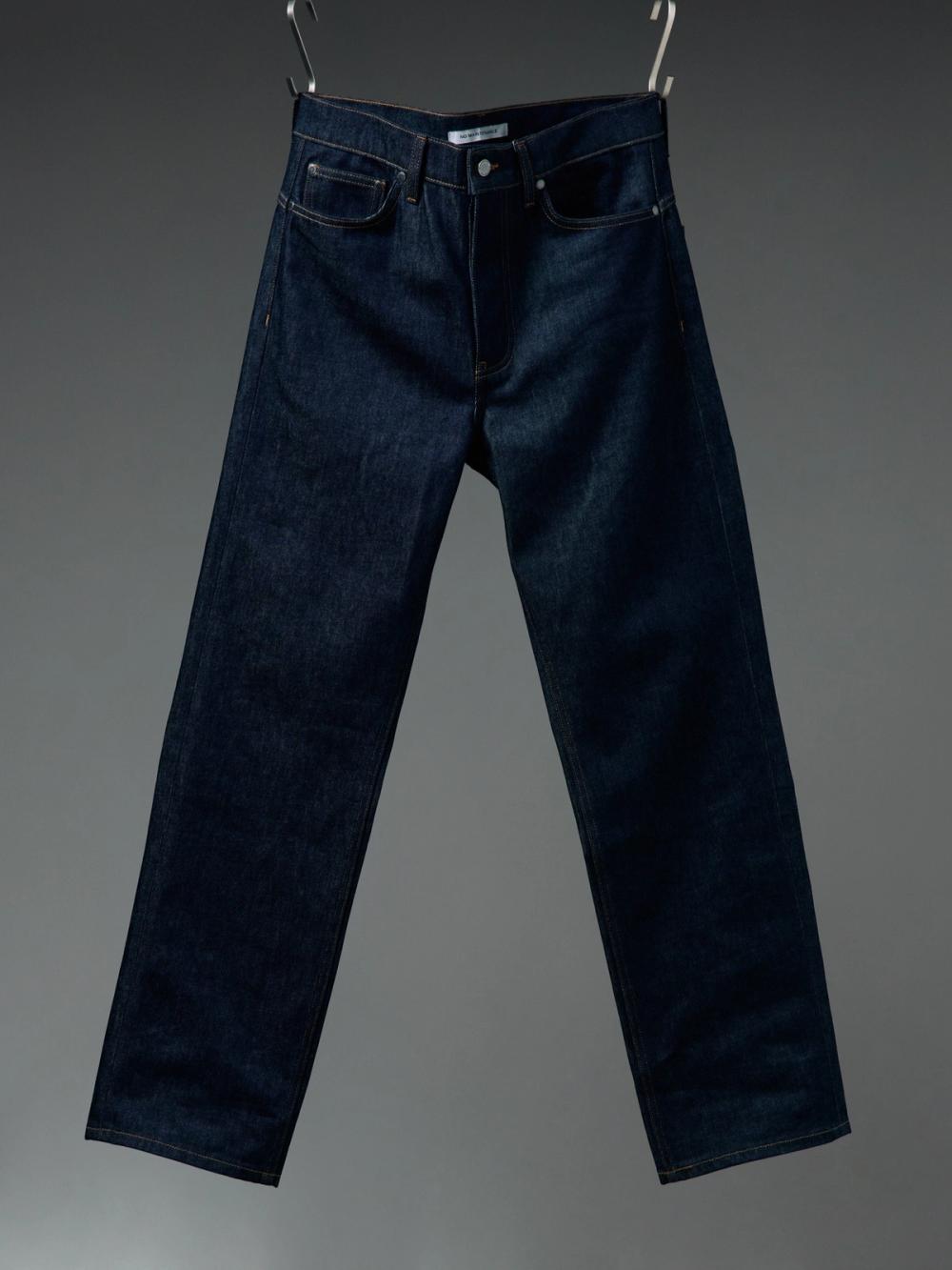 Raw indigo straight jeans