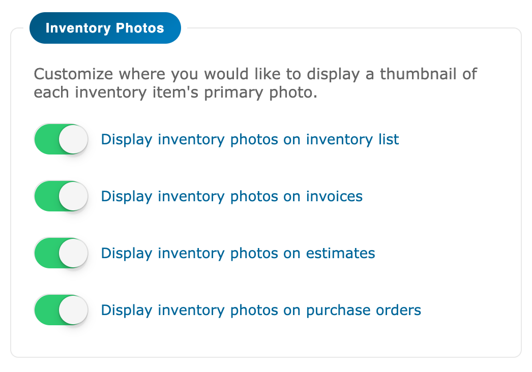 Display inventory photos