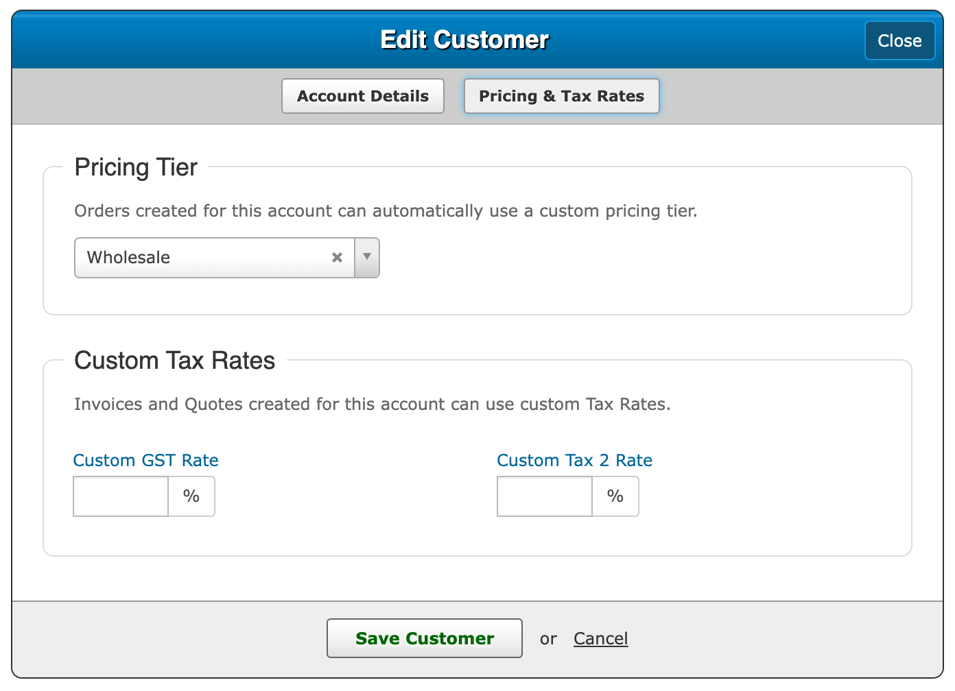 Assign Pricing Tier