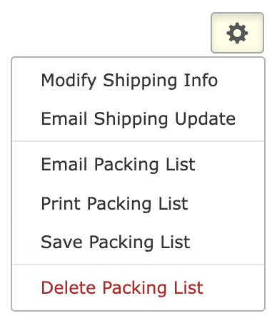Select email shipping info