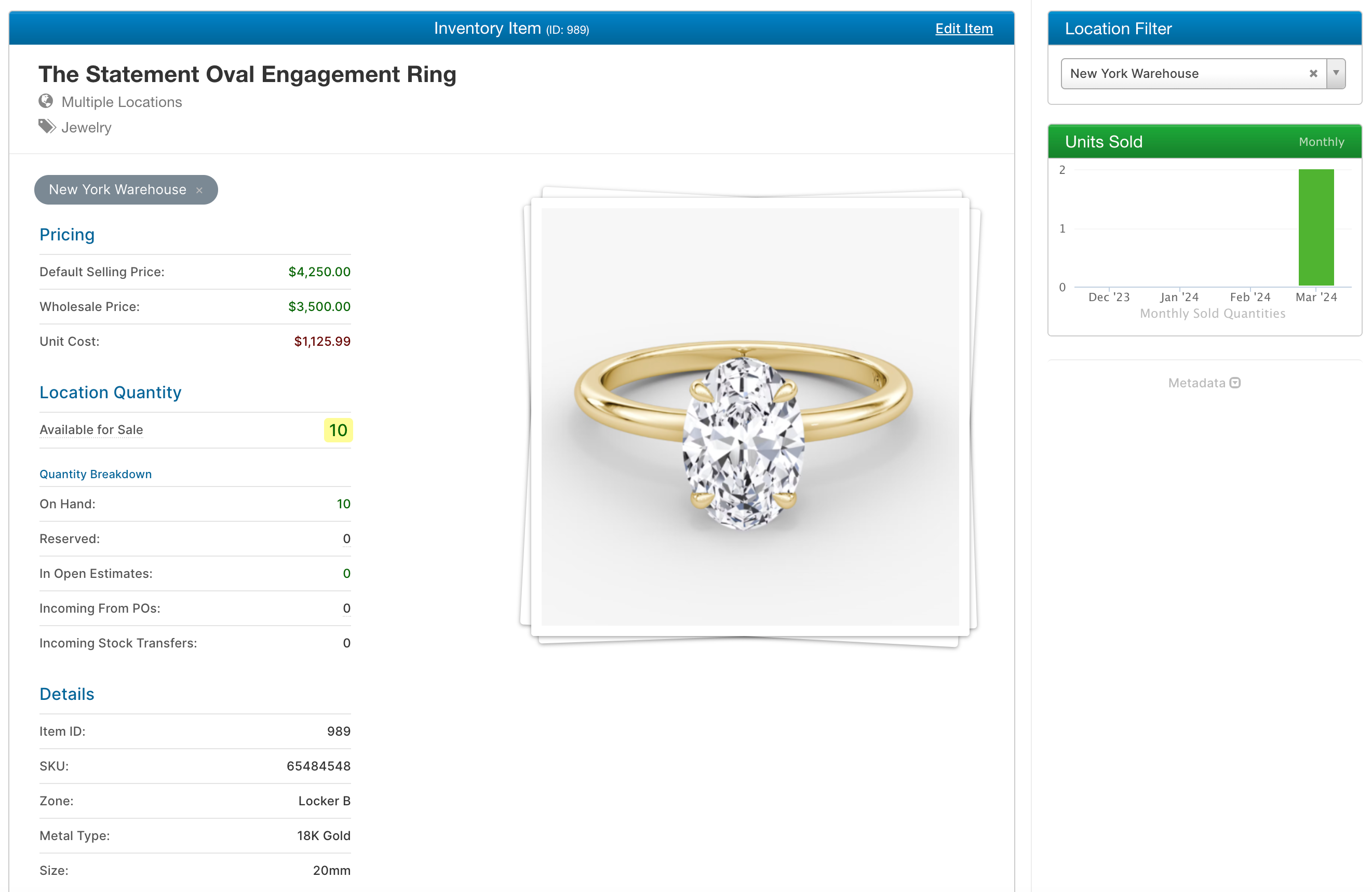 Jewelry Inventory Software