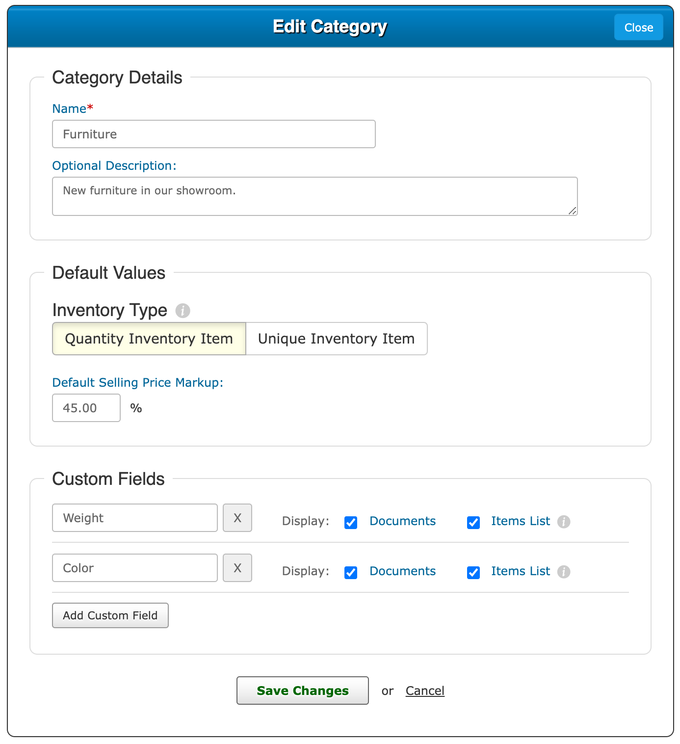 Custom Fields