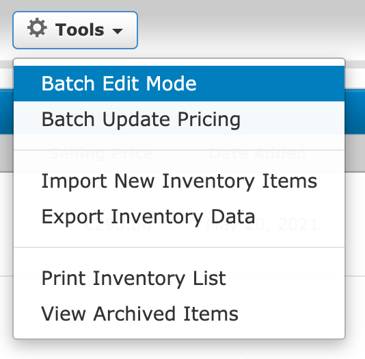 Batch Edit Inventory