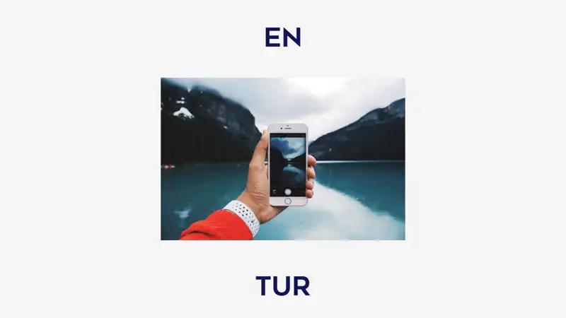 Entur-logoen spredd vertikalt på rammen av et bilde