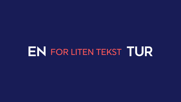 Sammenslått Entur-logo med liten tekst imellom 