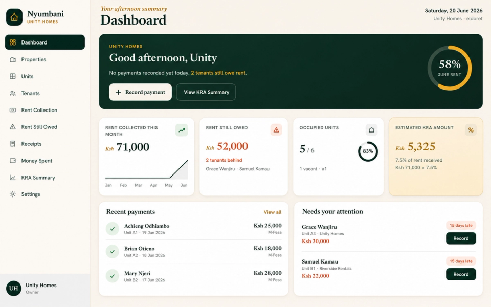 Nyumbani, proptech app