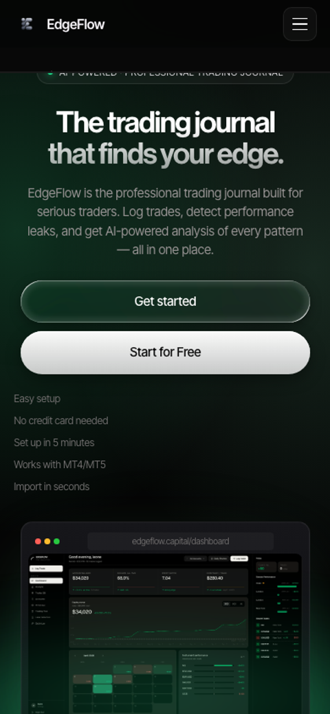 Edge Flow Capital on a phone