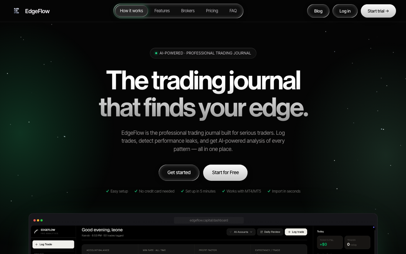 Edge Flow Capital on desktop