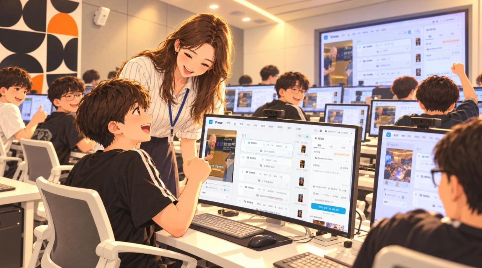 Vrew를 통해 학생들이 직접 다양한 영상을 만들 수 있었어요