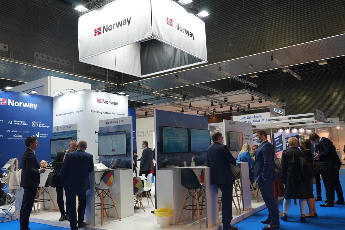 Norway pavilion at the offshore wind event WindEnergy Bilbao 2022