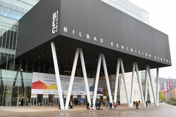 The entrance of Bilbao exhibition center 