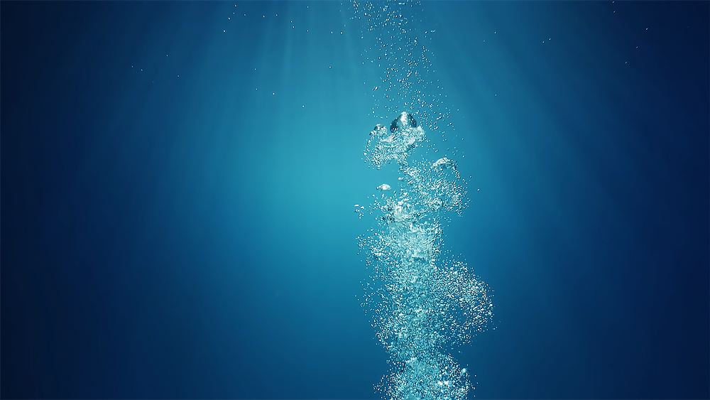 Bubbles under the ocean
