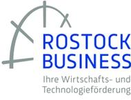 Logo of Rostock Business with payoff "Ihre wirtschafts- und technologieförderung"