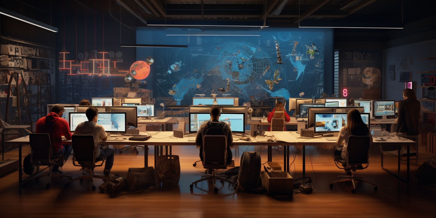 Computer room rendering