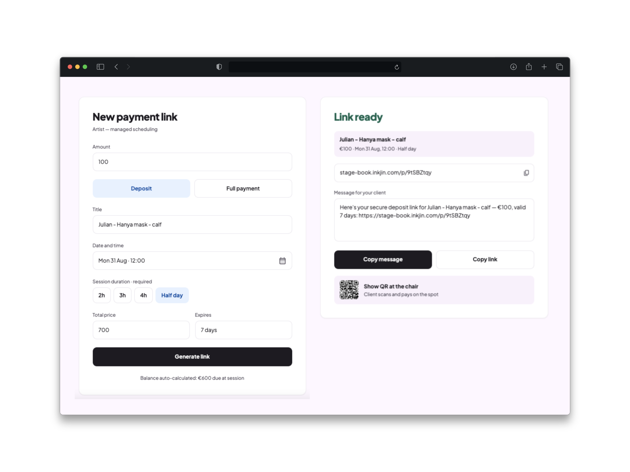 Three simple ways clients can book you.
