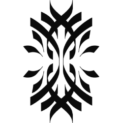 Asemic writing vertical ornament #2