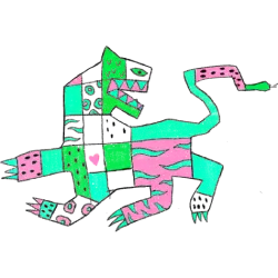 Funky pattern tiger