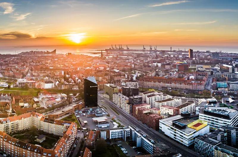 Rinke + Henssler Blogbeitrag Bild – Aarhus Luftaufnahme Innenstadt