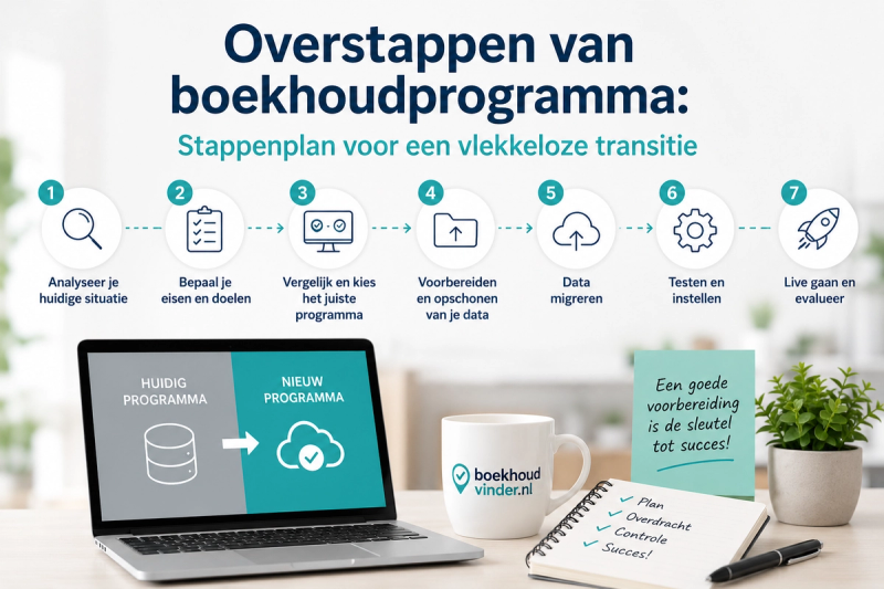 Overstappen van boekhoudprogramma: Stappenplan voor een vlekkeloze transitie