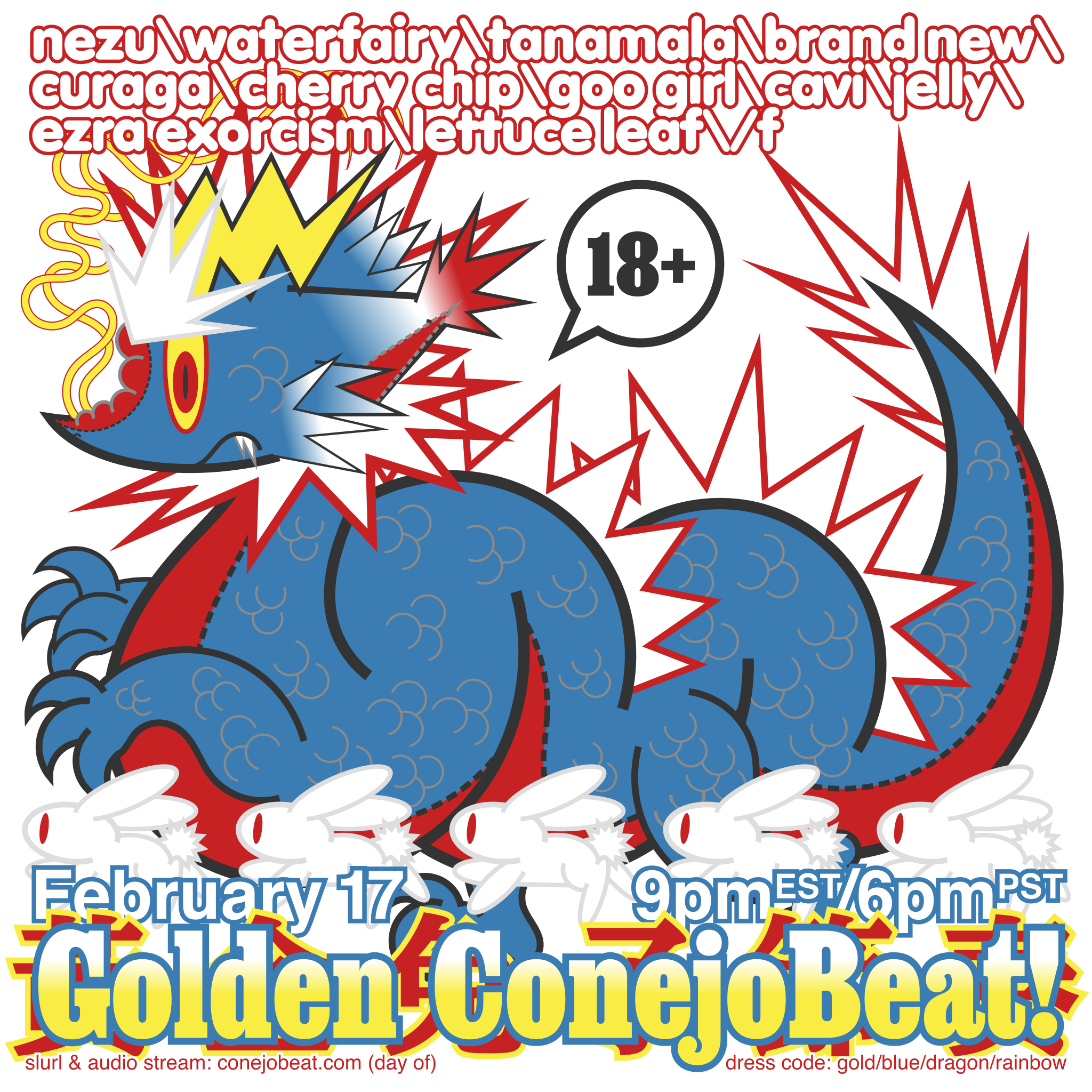 The GOLDEN CONEJOBEAT flyer.