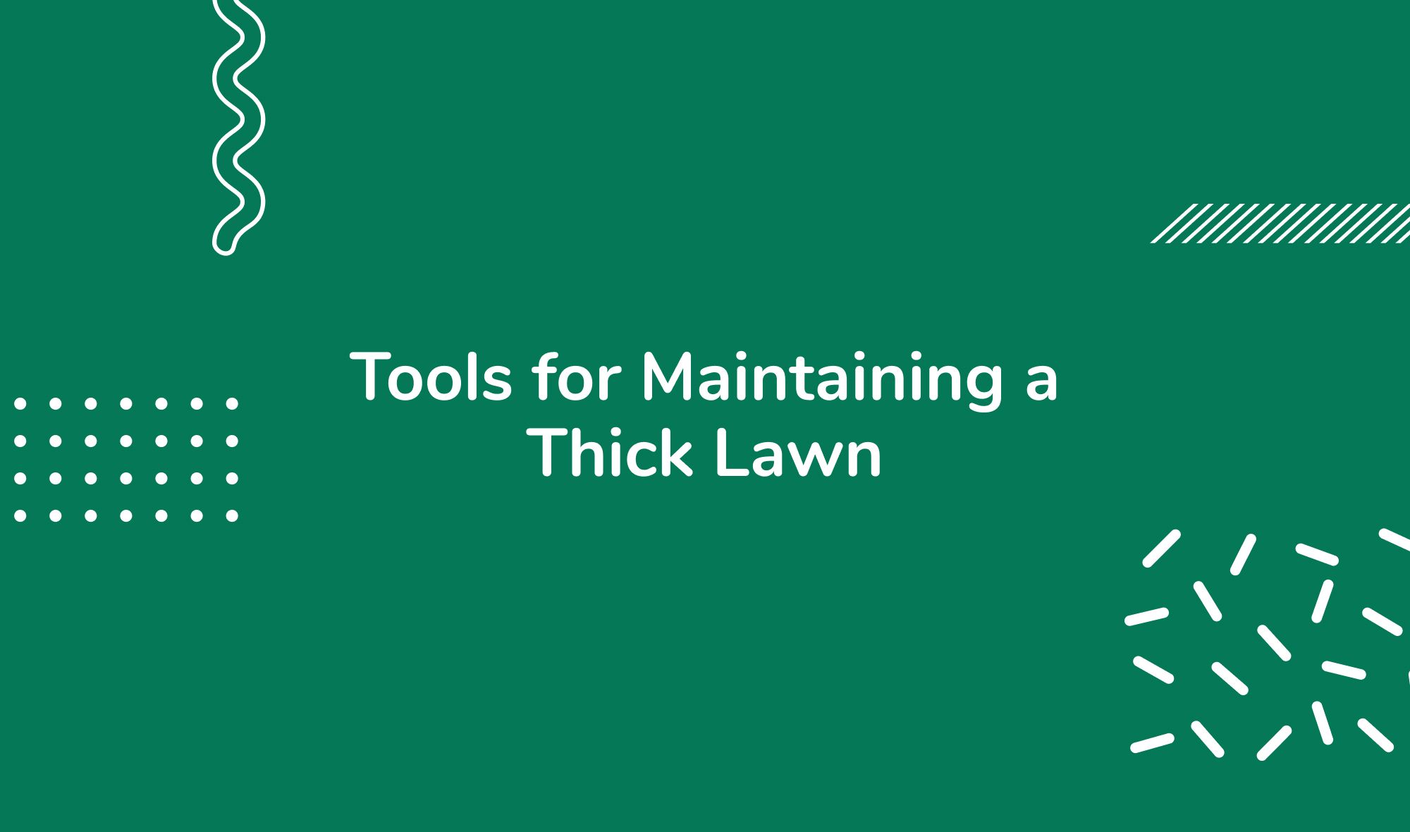 Tools for Maintaining a Thick Lawn