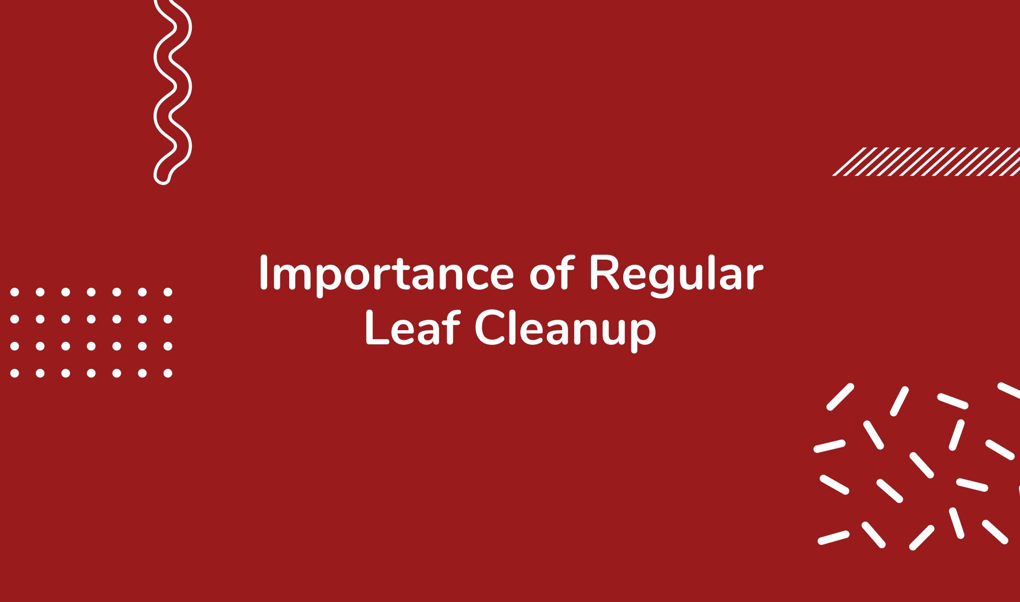 Importance of Regular Leaf Cleanup
