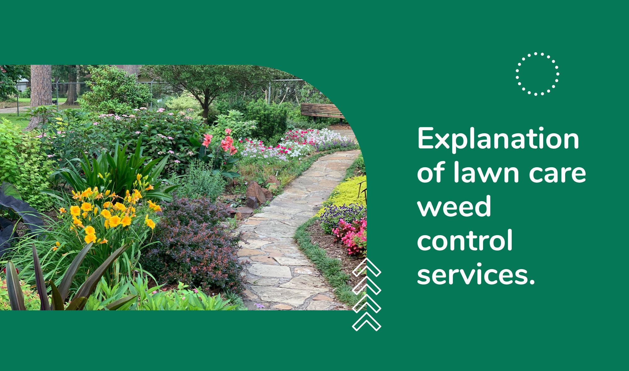 Explanation of lawn care weed control services.