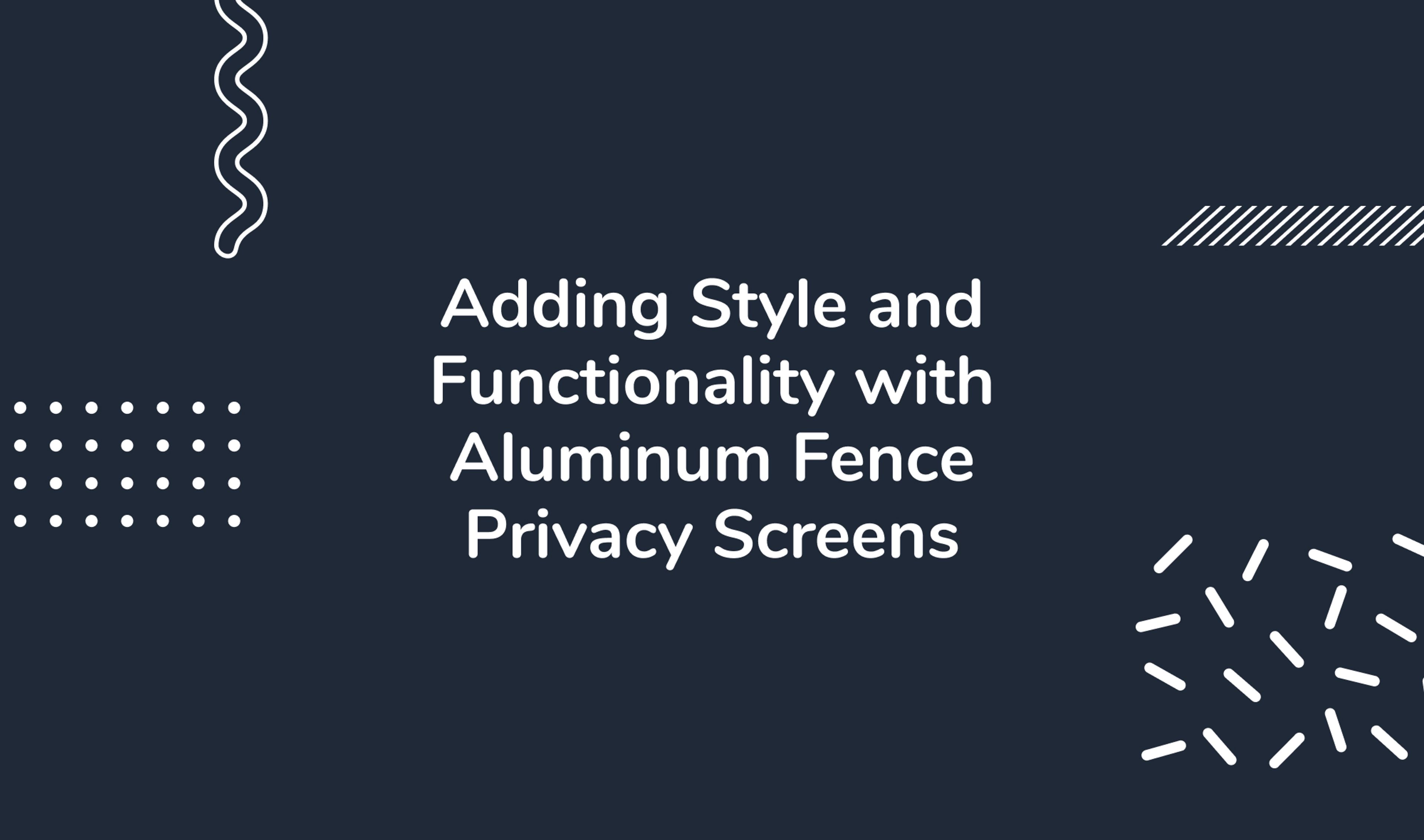 Enhance your home's security and privacy with an aluminum privacy fence ...