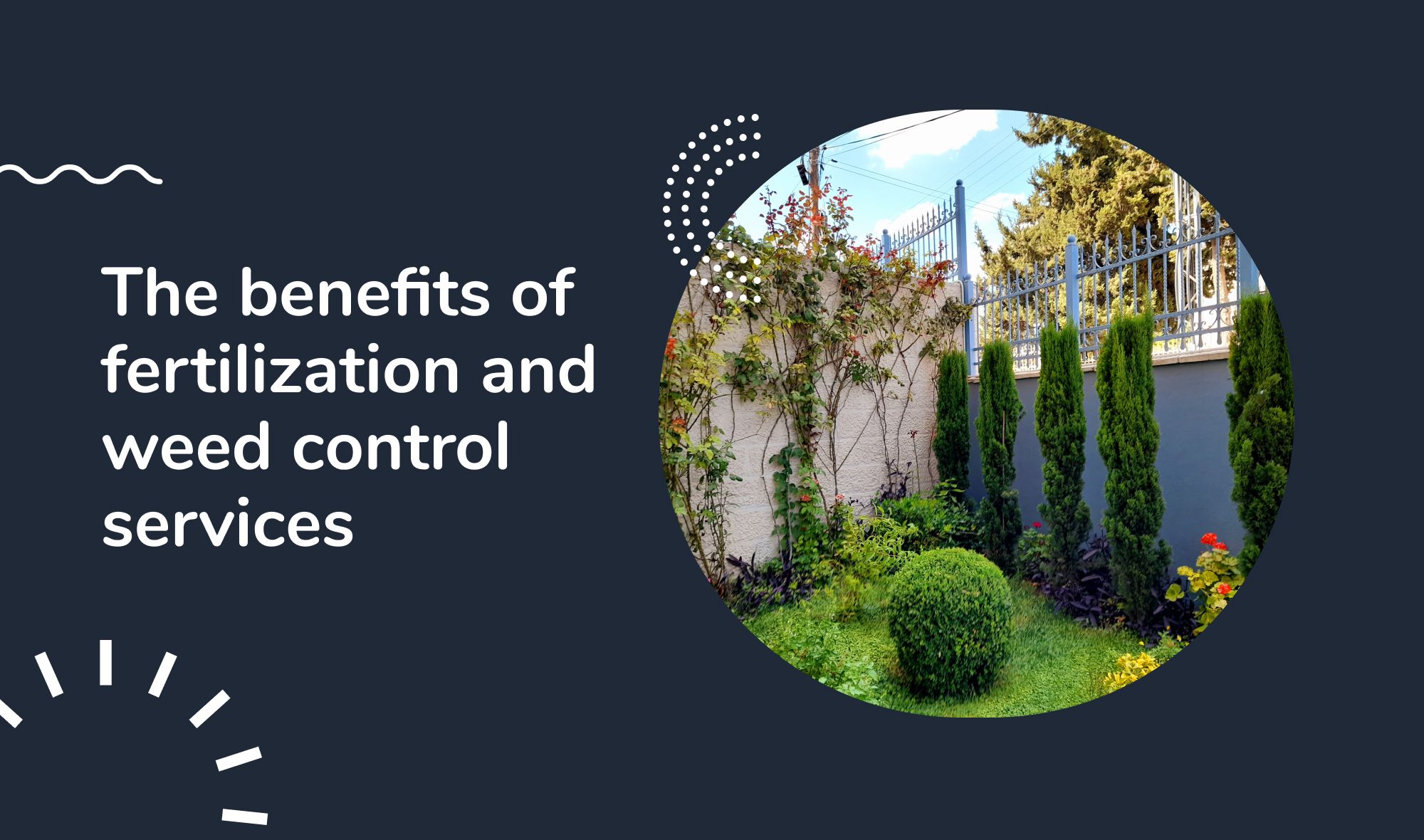The benefits of fertilization and weed control services.