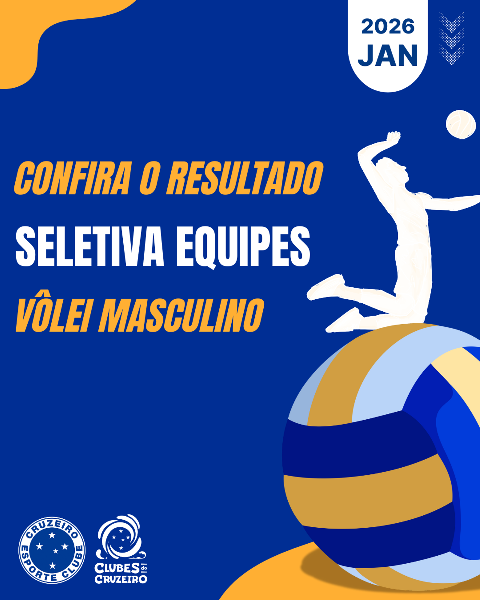 Lista de Aprovados – Seletiva de Vôlei Masculino de Base