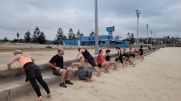 Maroubra being tough when it's tough in the sand