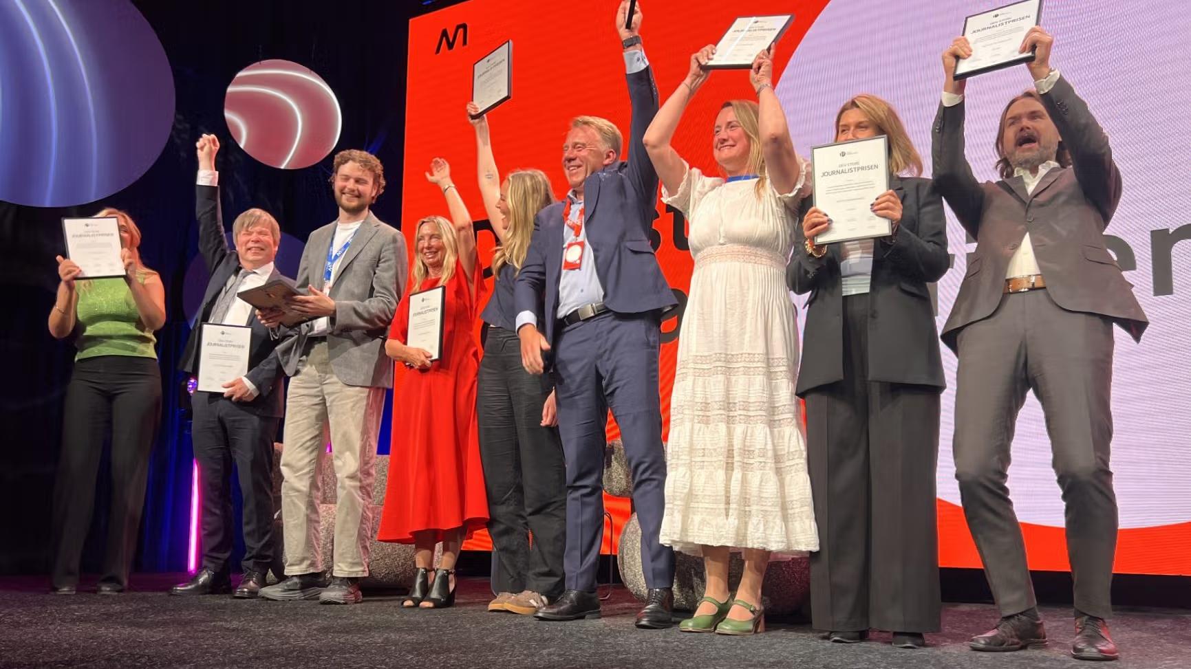 Bilde fra da TV 2 vant Den store journalistprisen i 2025.