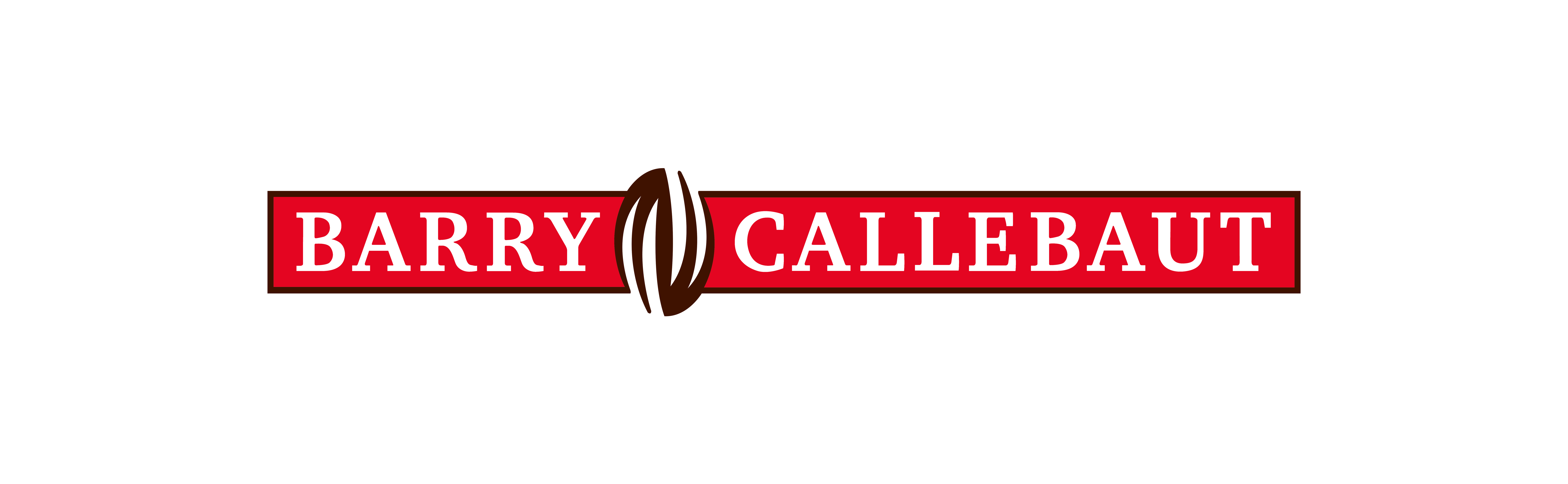 a barry callebaut logo with a coffee bean in the middle