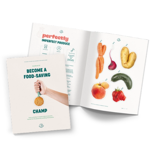 a book titled become a food-saving champ