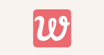 Wattpad logo: White script 'w' on a red rounded square.