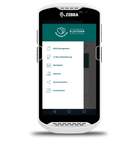 a white zebra phone with a screen that says expiry date management