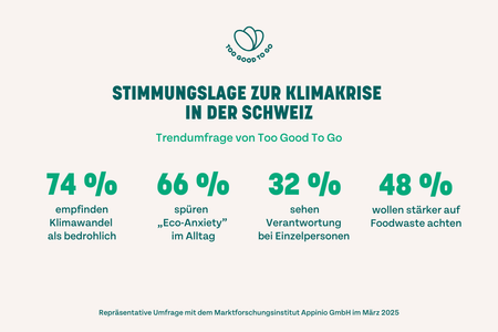 a poster that says stimmungslage zur klimakrise in der schweiz