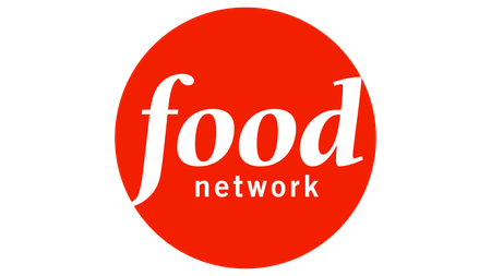 Food Network logo, white text on a red circle.
