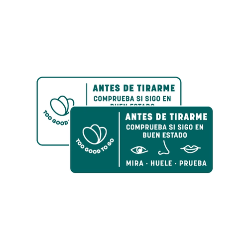 a sign that says antes de tirarme on it