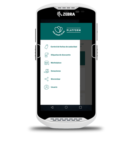 a white zebra brand cell phone displays a donation page