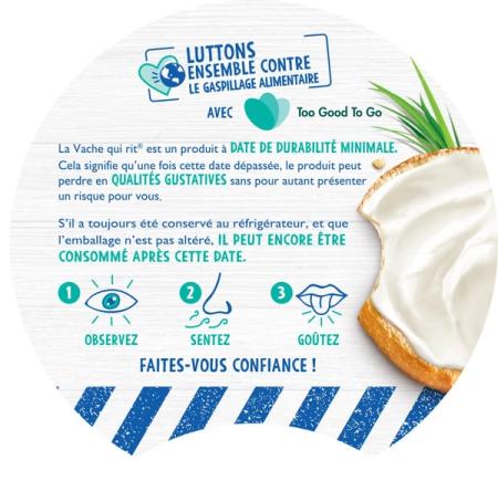 Pacte Too Good To Go - Bel, avec sa marque iconique La Vache qui rit®,  sensibilise les citoyens sur les dates de consommation  et la lutte contre le gaspillage alimentaire