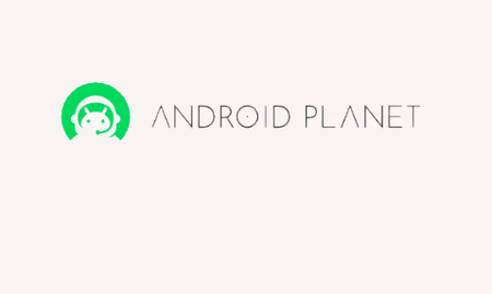 Android Planet logo featuring the Android robot wearing a headset within a green circle.