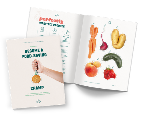 a book is open to a page that says perfectly imperfect produce