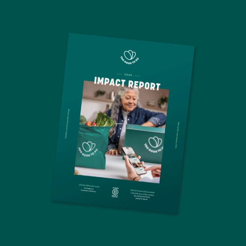 the cover of the impact report for the food club